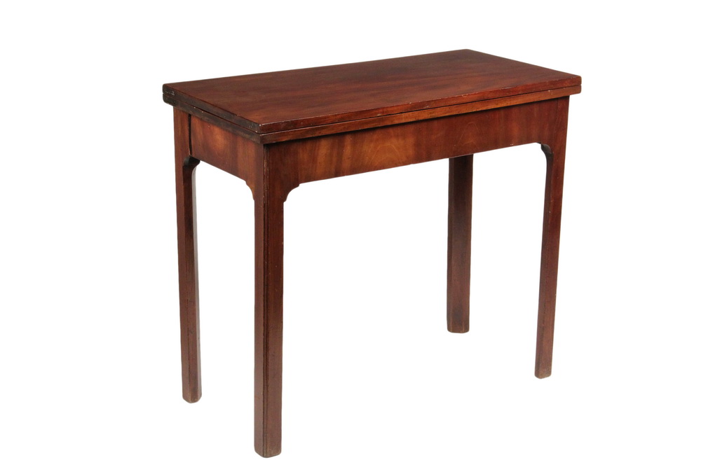 Appraisal: ENGLISH GAMING TABLE - Small Georgian Mahogany Table circa with