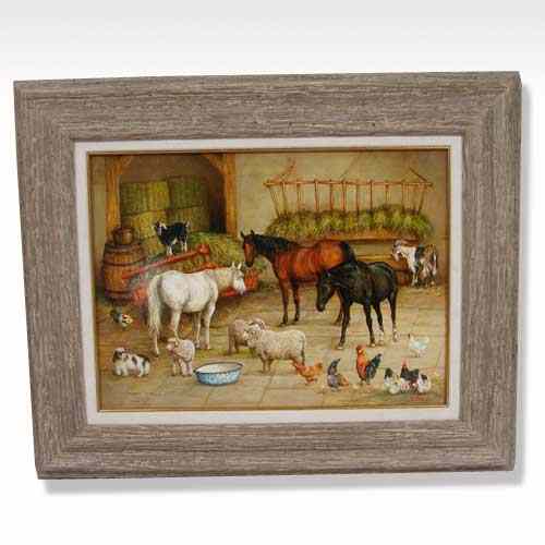 Appraisal: Valentina Wargo Russian - Barnyard Scene c oil on board