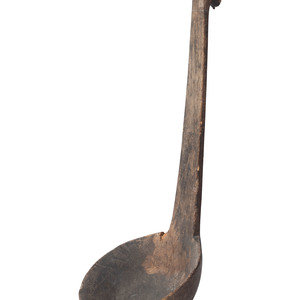 Appraisal: Great Lakes Figural Burl Ladle th century formed with deep