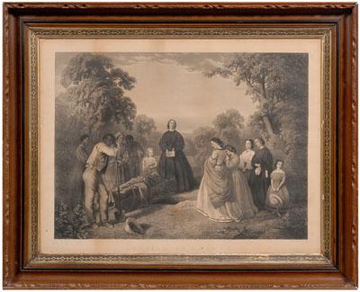 Appraisal: Civil War engraving after Washington Burial of Latane after William