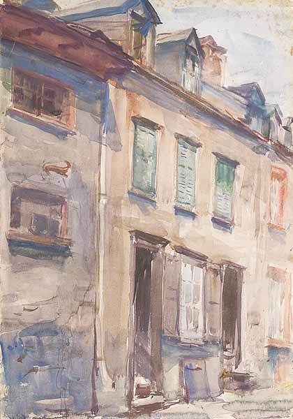 Appraisal: Wayman Adams American New Orleans - French Quarter Street watercolor