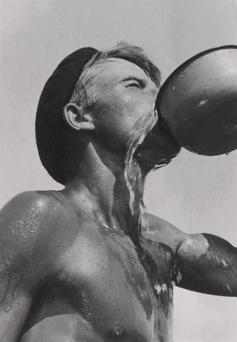 Appraisal: YAKOV KALIP - WORKER DRINKING THIRST PRINTED LATER Gelatin silver