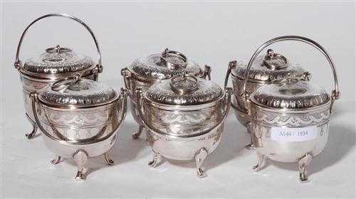 Appraisal: SERIES OF CREAM POTS Vienna items items and items unmarked