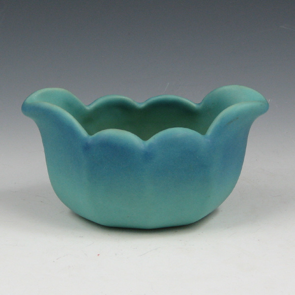 Appraisal: Van Briggle Floriform Bowl in Ming Turquoise Mint Van Briggle