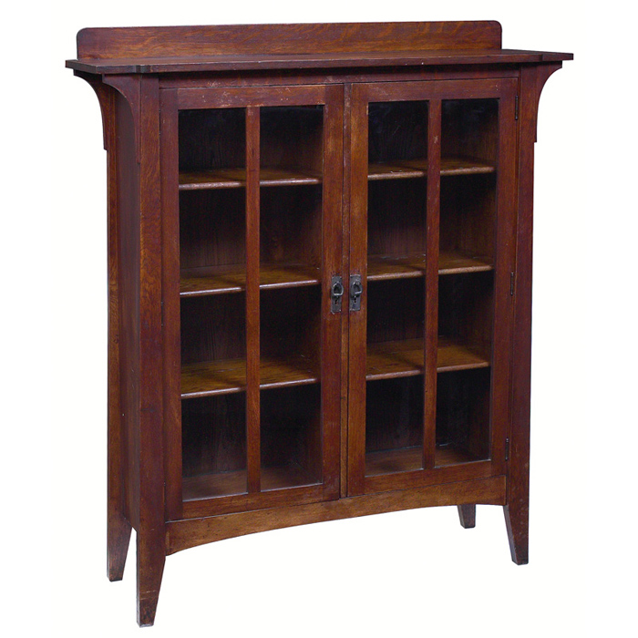 Appraisal: Limbert bookcase two door form with single vertical mullion six