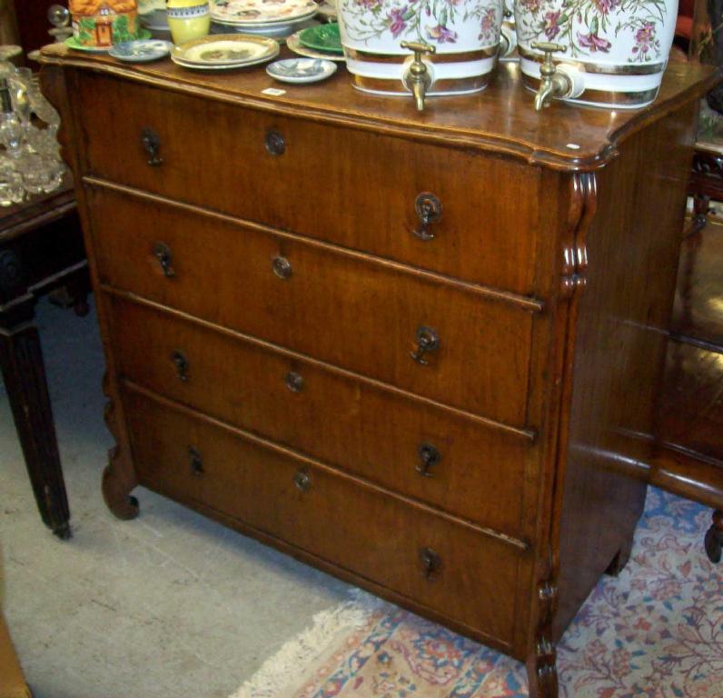 Appraisal: A th century European oak chest of drawers -