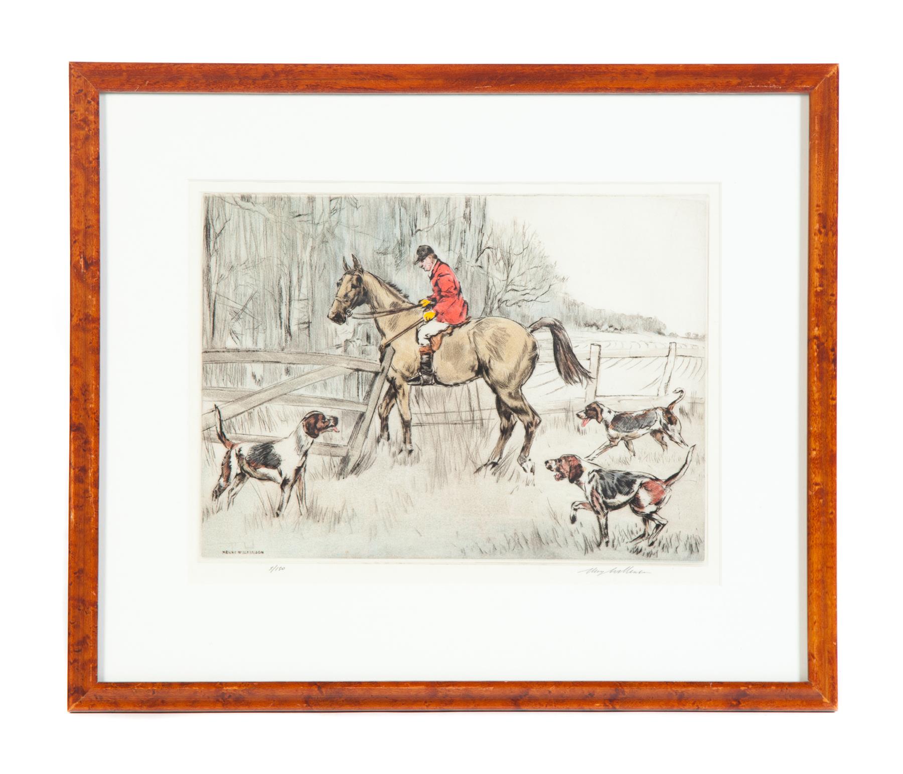 Appraisal: HUNT PRINT HENRY WILKINSON ENGLISH - Colored drypoint on paper