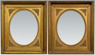 Appraisal: Pair th century portrait frames gilt wood and composition cushion