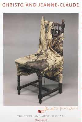 Appraisal: Signed Poster of Wrapped Chair by Christo and Jeanne Claude