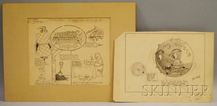 Appraisal: Wallace Goldsmith and Sher Original Cartoon Art ink on paper