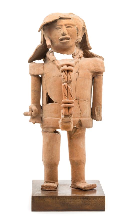 Appraisal: Sale Lot A Veracruz-Style Pottery Figure depicted standing with damage