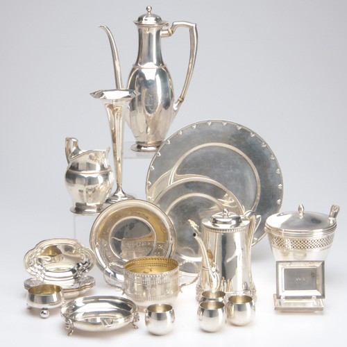 Appraisal: Tiffany Co silver hollowware collection ca - and a Cartier