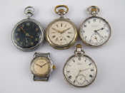 Appraisal: Four pocket watches a silver example Santorini Birmingham a silver