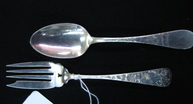 Appraisal: A partial set of sterling flatware with lion anchor hallmark