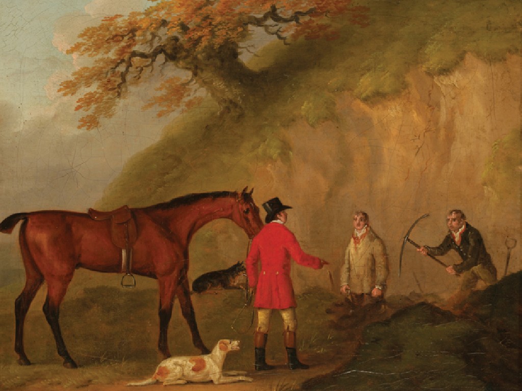 Appraisal: JOHN NOST SARTORIUS A huntsman and hounds in full cry