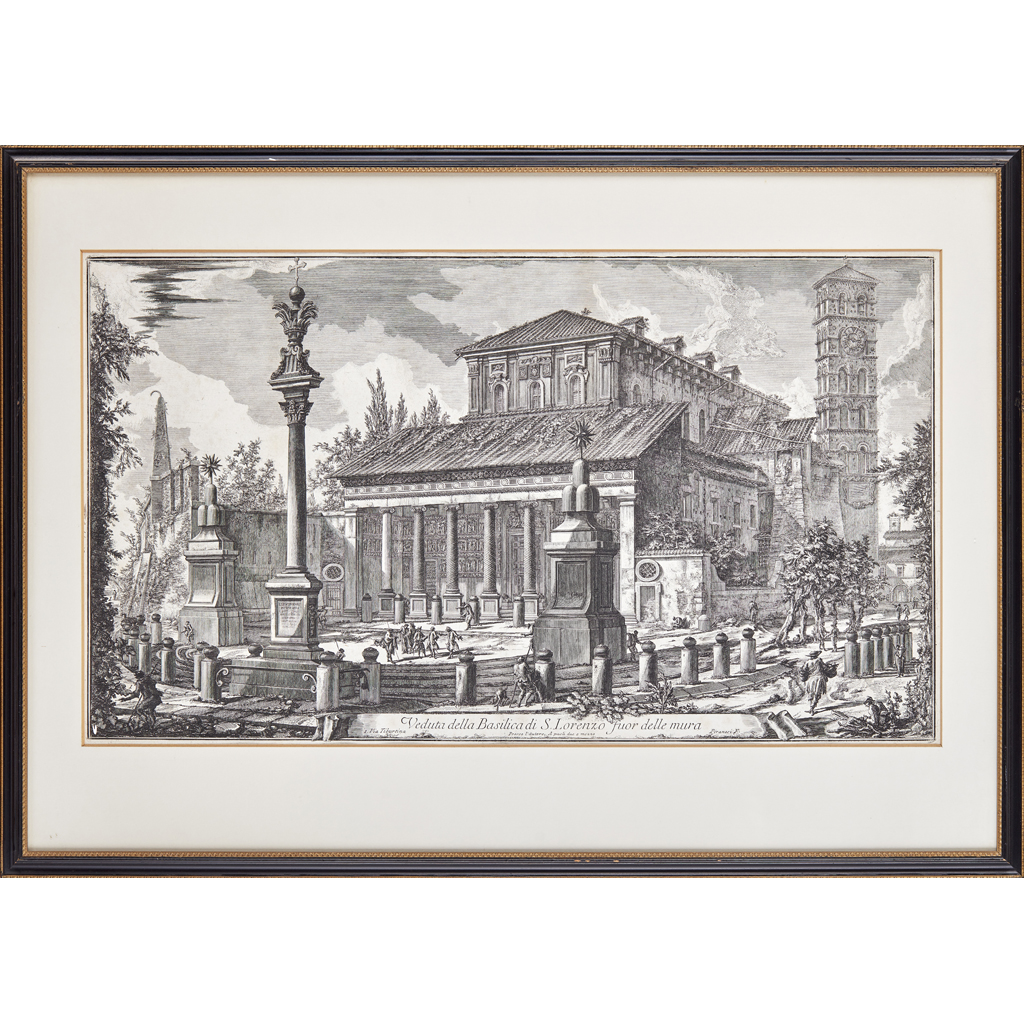 Appraisal: GIOVANNI BATTISTA PIRANESI ITALIAN - VEDUTA DELLA BASILICA DI S