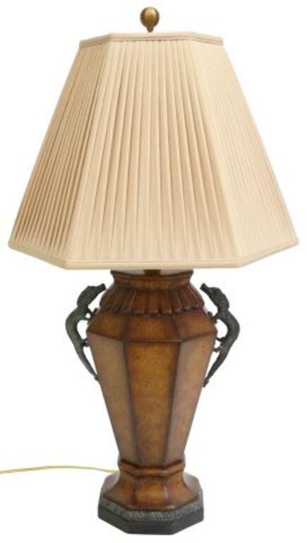 Appraisal: Decorative table lamp Maitland-Smith late th c tapered octagonal form