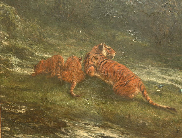 Appraisal: JOHN MACALLAN SWAN - - Tigress and Cubs at a