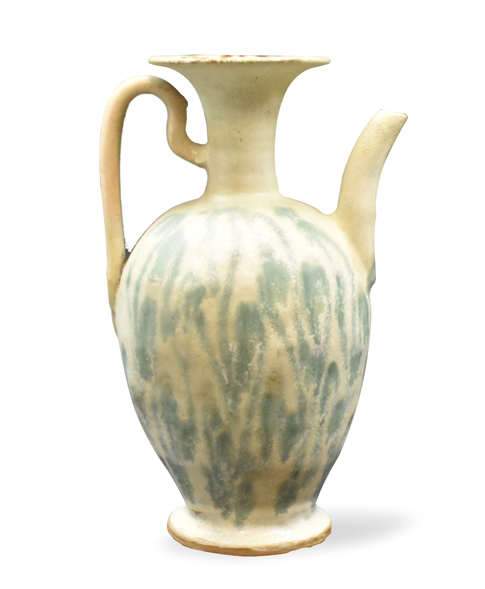 Appraisal: A Chinese Changsha ware green splash ewer dating from the