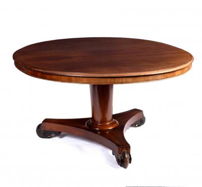 Appraisal: An early Victorian circular table on a tapered column and