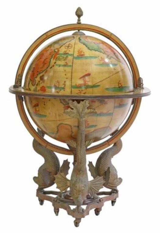 Appraisal: Italian bar cabinet in the form of a terrestrial globe