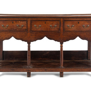 Appraisal: An English Oak Welsh Server Late th Century Height x