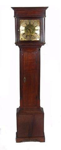 Appraisal: A GEORGE III OAK LONGCASE CLOCK having a square brass