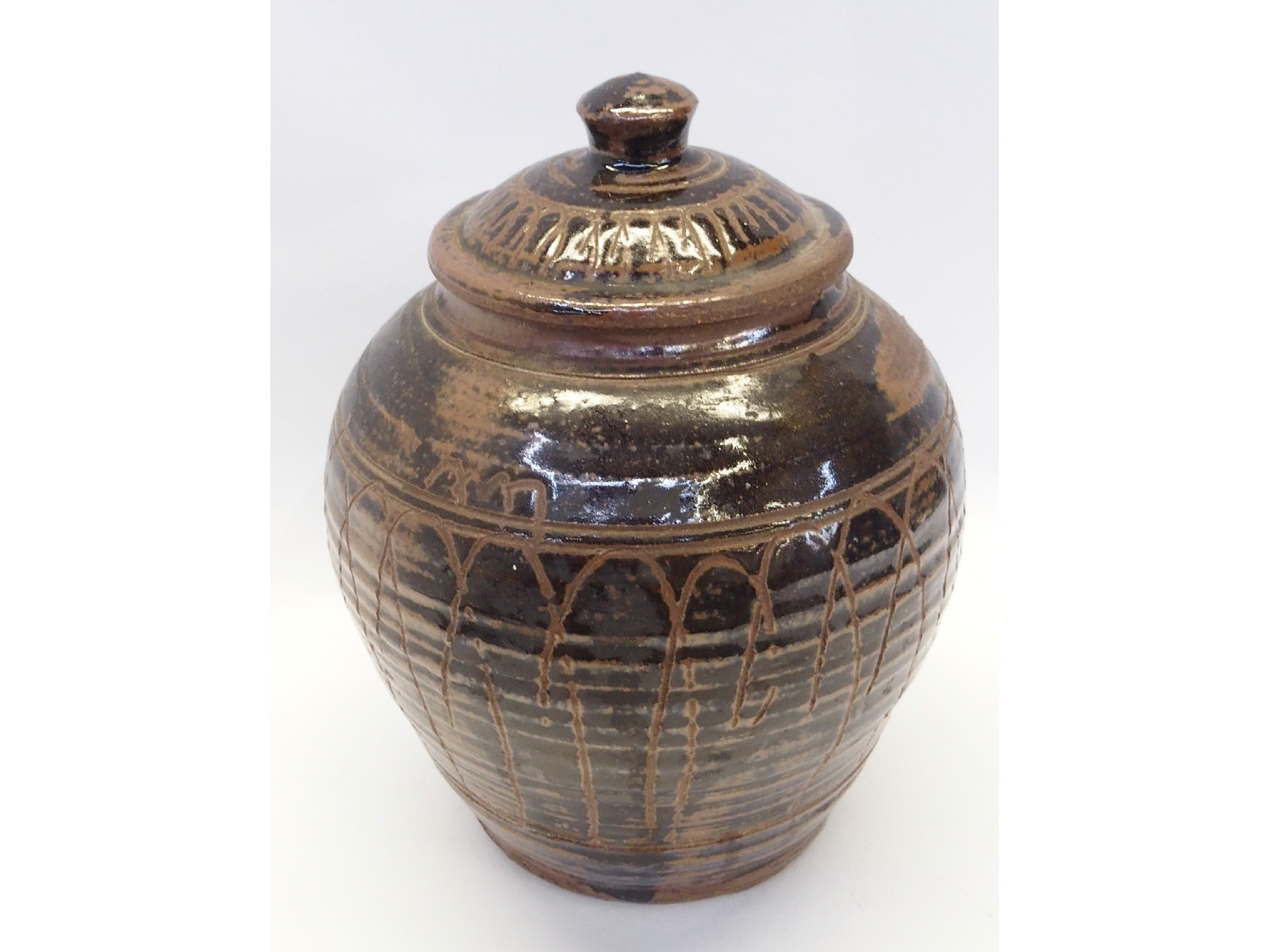 Appraisal: Seth Cardew Scottish pottery covered jar