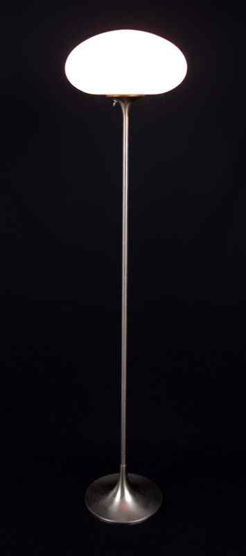 Appraisal: MID CENTURY LAUREL MUSHROOM FLOOR LAMP Stainless steel base with