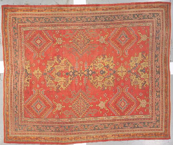 Appraisal: An Oushak carpet Anatolia late th century size approximately ft