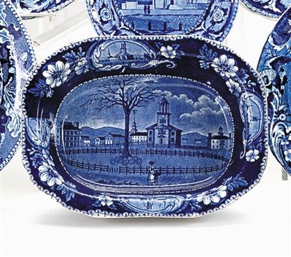 Appraisal: Historical blue transferware open vegetable dish james and ralph clews