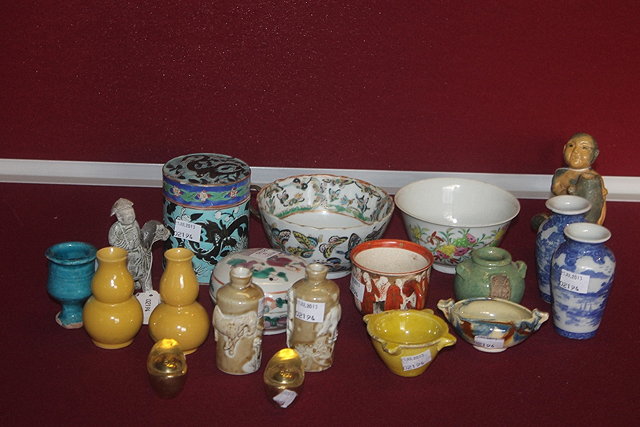 Appraisal: A COLLECTION OF CHINESE PIECES to include miniature yellow ground