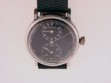 Appraisal: Jaeger LeCoultre black dial SS doctor s watch with sweep