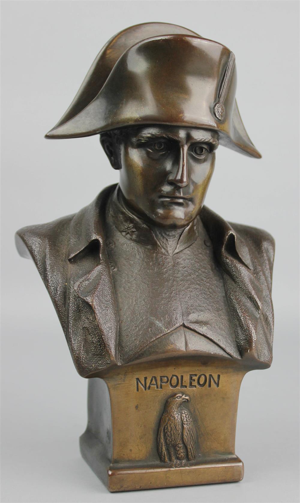 Appraisal: FRENCH BRONZE BUST OF NAPOLEON EARLY TH CENTURY cast with