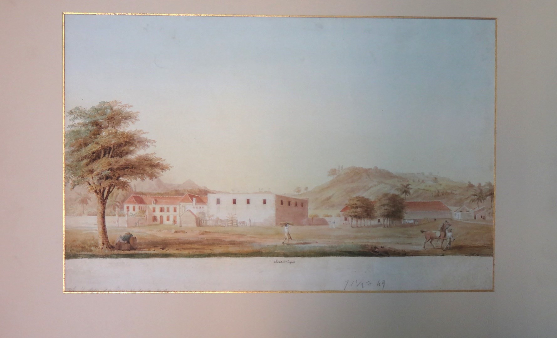 Appraisal: French School th century Martinique watercolour inscribed beneth image unframed