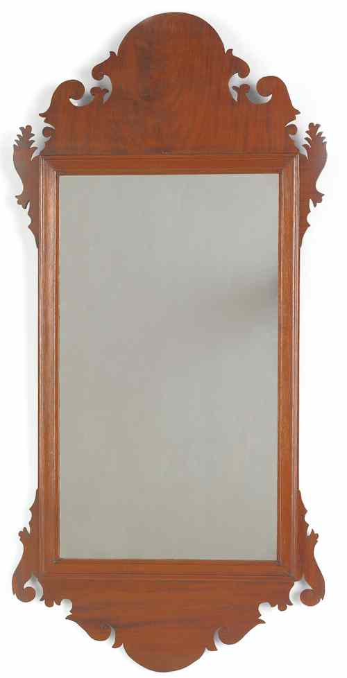 Appraisal: Two mahogany Chippendale mirrors late th c l w and