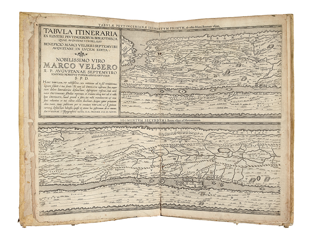 Appraisal: ORTELIUS ABRAHAM and BERTIUS PETRUS Tabula Itineraria ex Illustri Peutingerorum