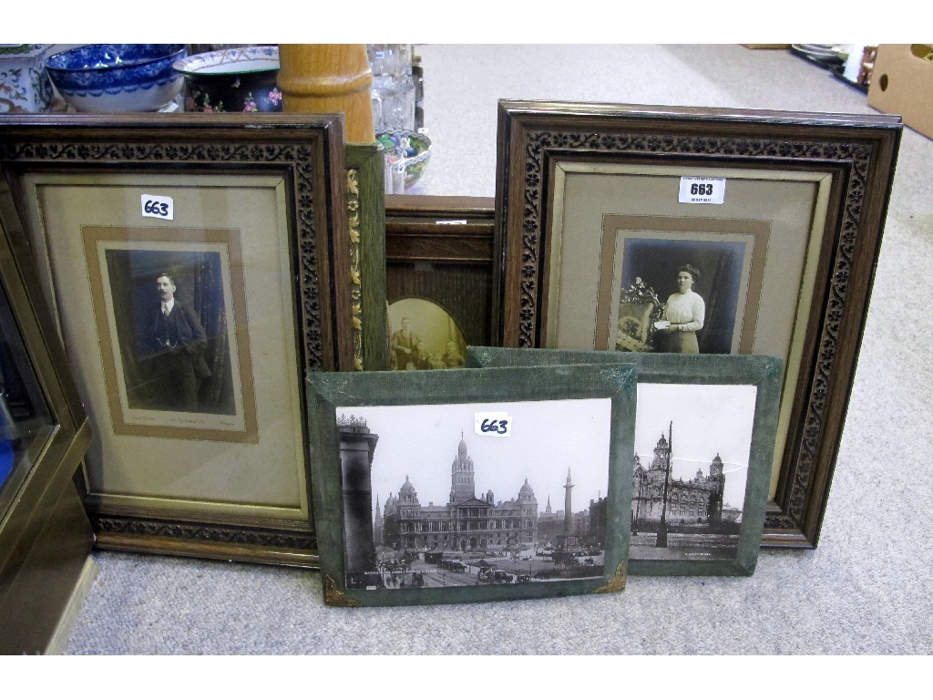 Appraisal: Six Victorian Edwardian framed photograph frames and a pair of