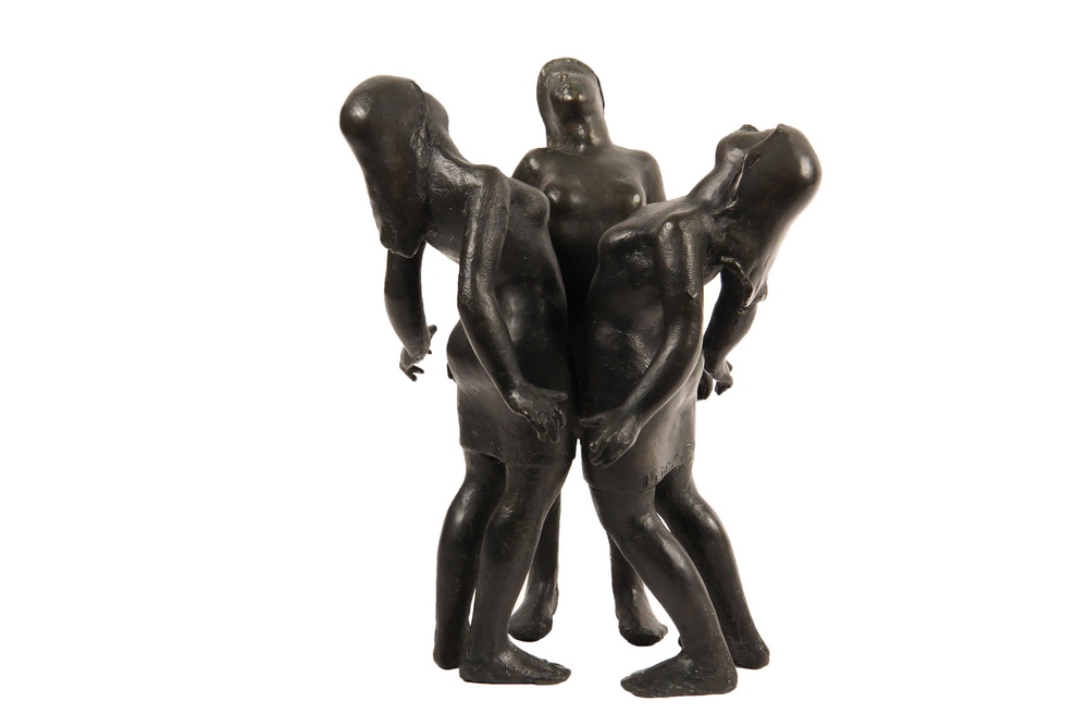 Appraisal: ROGER PRINCE MAINE TH C 'Three Graces' cast bronze in