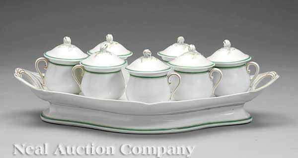 Appraisal: A Paris Porcelain Pot de Cr me Set mid- th