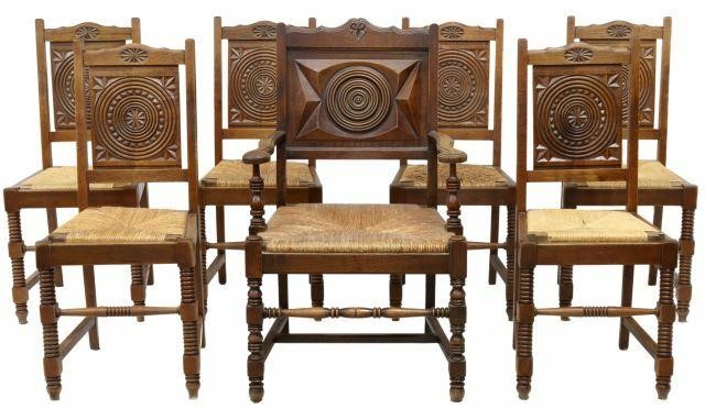 Appraisal: lot of French Provincial Louis XIII style armchair and side