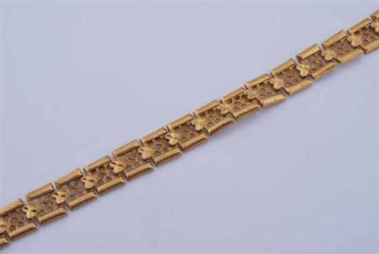 Appraisal: A BRACELET TESTED CT GOLD