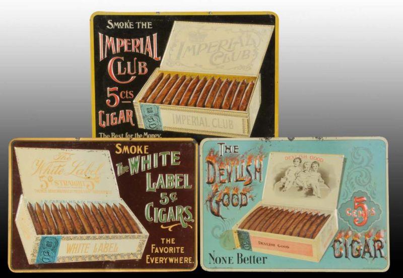 Appraisal: Lot of Embossed Tin Cigar Signs Description to All include