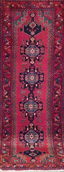 Appraisal: Persian All over Hamadan Runner hand knotted wool late th