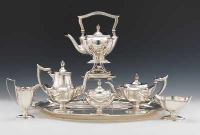 Appraisal: A Sterling Silver Tea Service by Gorham Plymouth design including