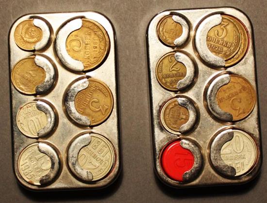 Appraisal: Lot of USSR coin holders with s coins in them