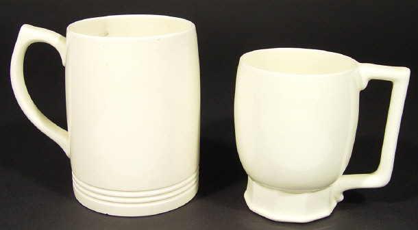 Appraisal: Two Art Deco Wedgwood Keith Murray tankards each decorated with