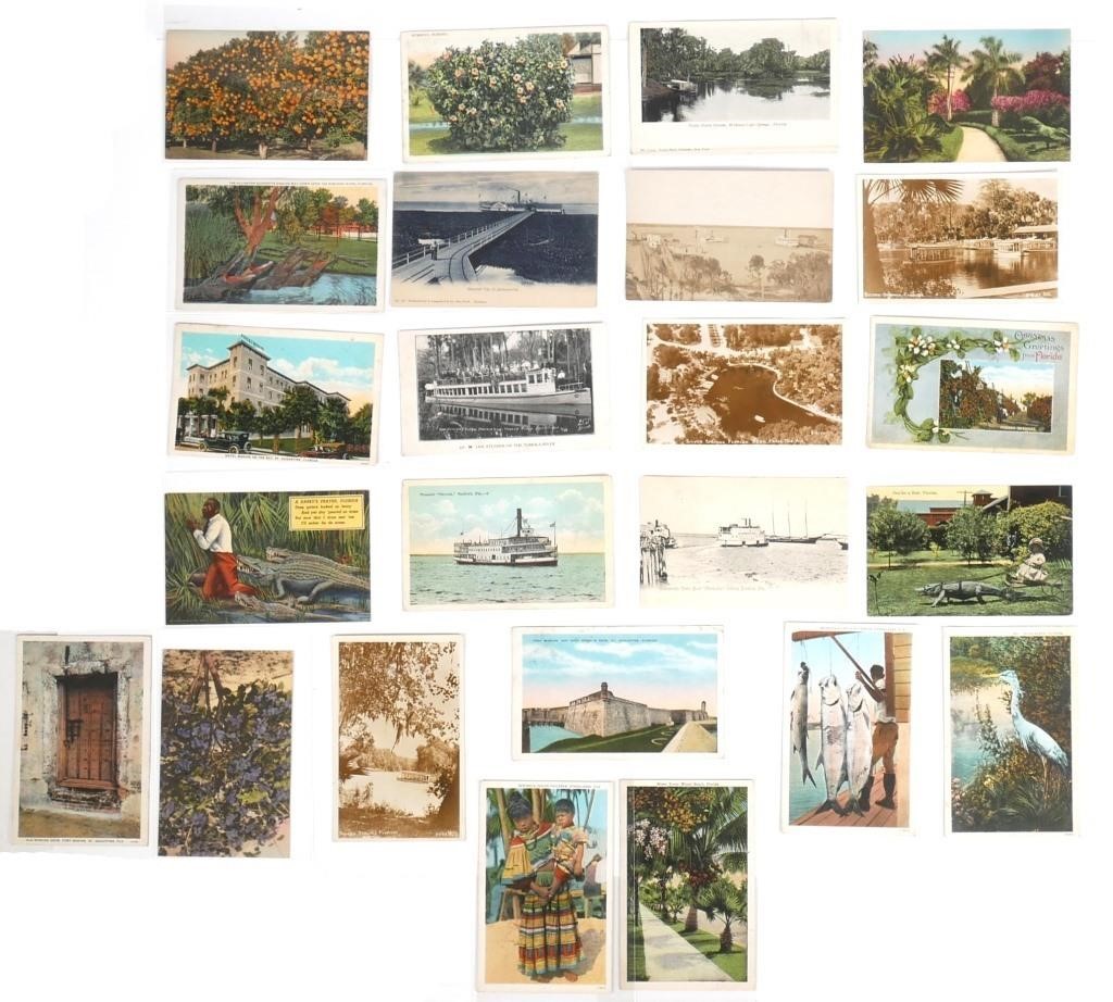 Appraisal: Nice collection of early vintage postcards including eight depicting early