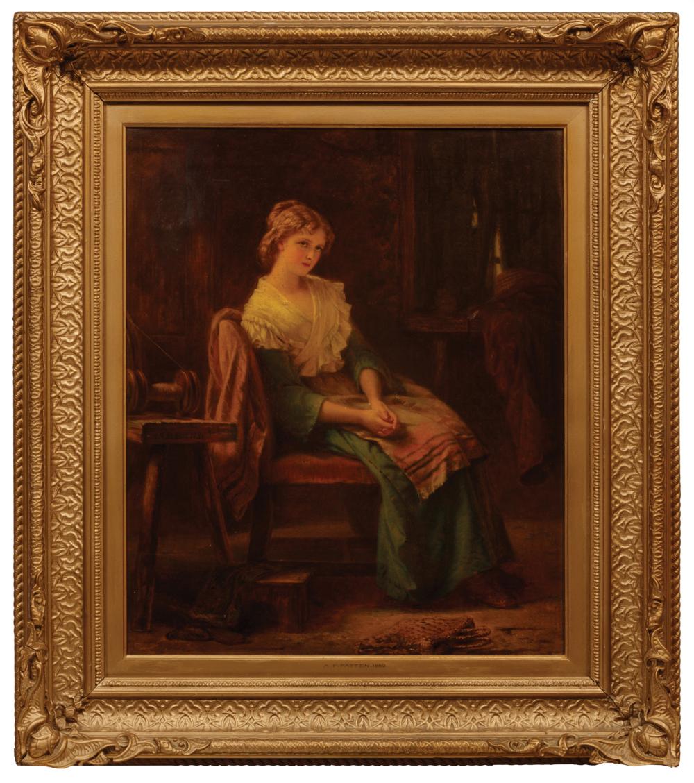 Appraisal: Attributed to Alfred Fowler Patten British - Seated Young Lady