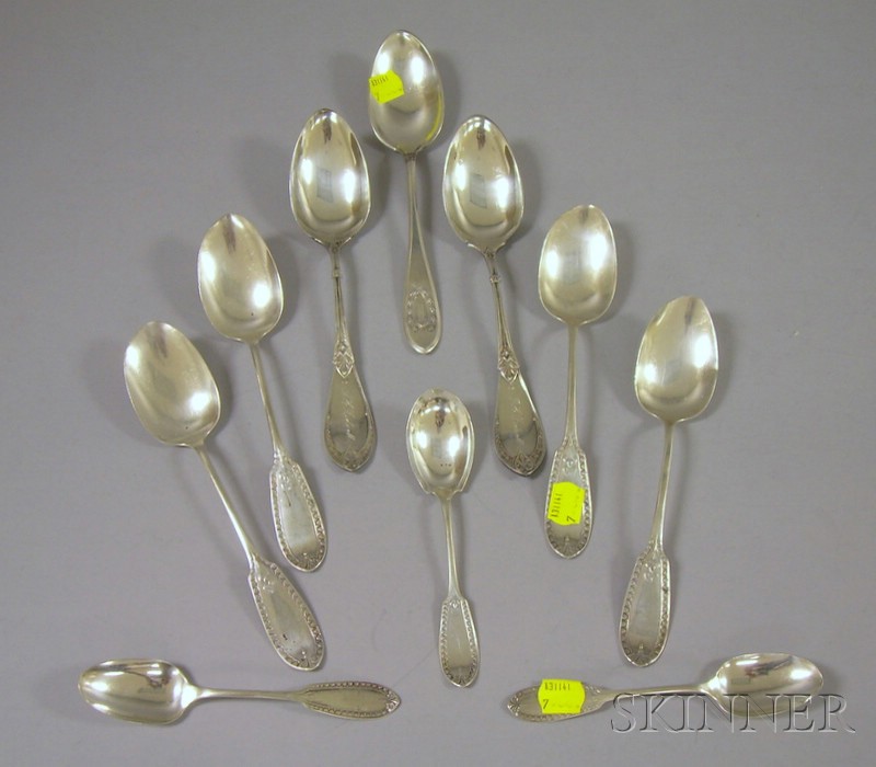 Appraisal: Ten Sterling Silver Spoons R Wallace Sons approx troy oz